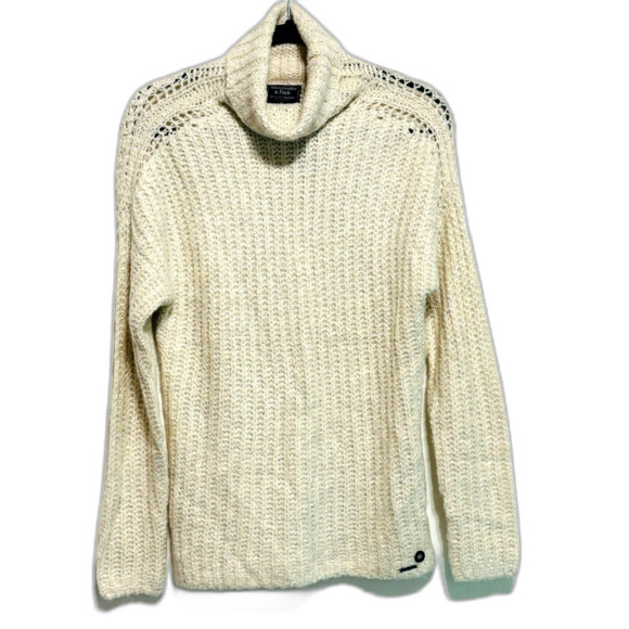 Abercrombie & Fitch Sweaters - Abercrombie & Fitch Knit Turtleneck Sweater Sz XS Oatmeal Beige Oversize